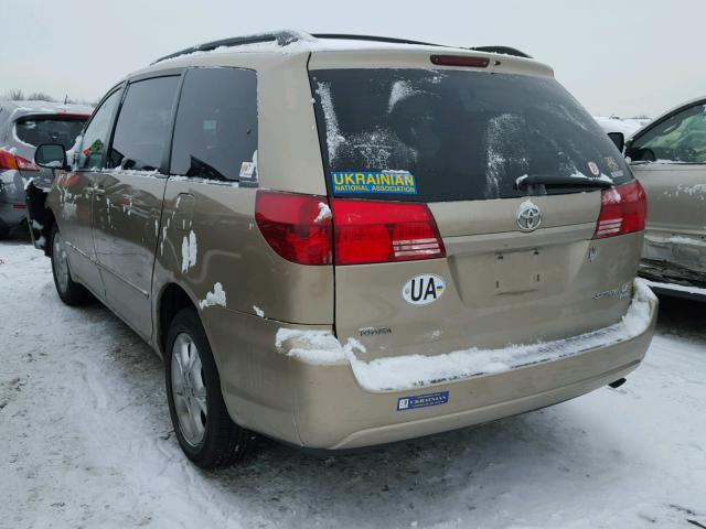 5TDBA23C34S014825 - 2004 TOYOTA SIENNA LE GOLD photo 3