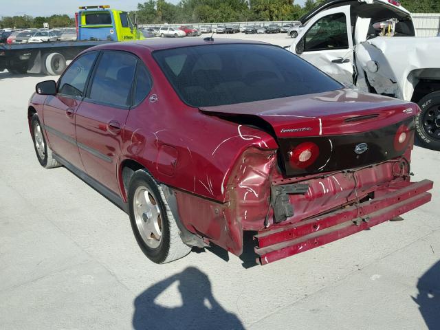 2G1WF52E759244832 - 2005 CHEVROLET IMPALA MAROON photo 3