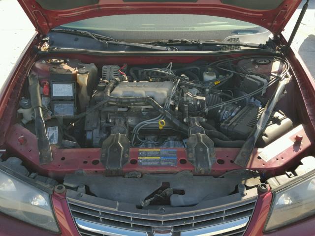 2G1WF52E759244832 - 2005 CHEVROLET IMPALA MAROON photo 7