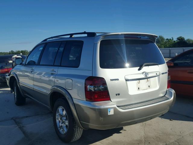 JTEDP21A740007108 - 2004 TOYOTA HIGHLANDER SILVER photo 3