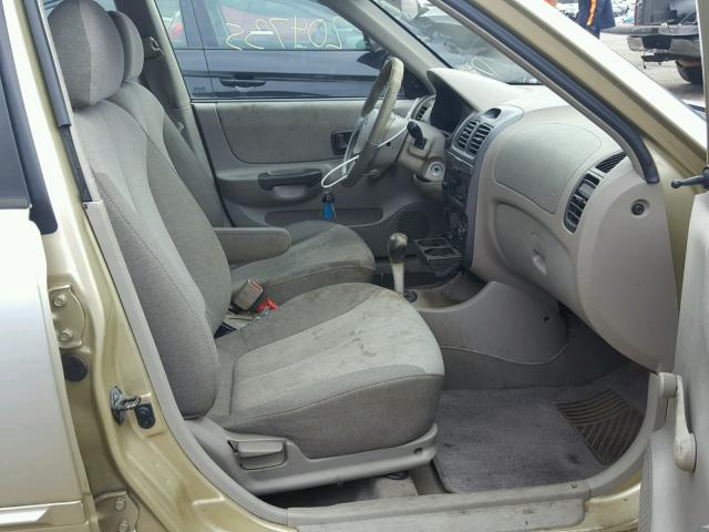 KMHCG45C22U402354 - 2002 HYUNDAI ACCENT GL SILVER photo 5