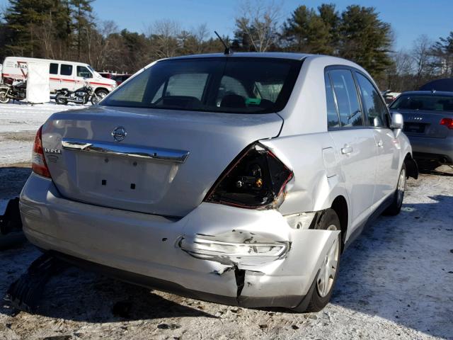 3N1BC1AP5AL368702 - 2010 NISSAN VERSA S SILVER photo 4