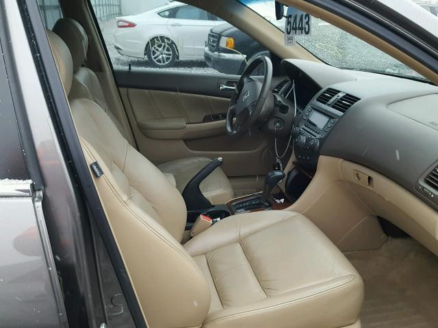 1HGCM56857A198608 - 2007 HONDA ACCORD EX BROWN photo 5