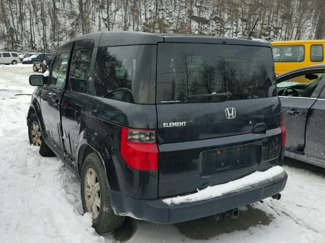 5J6YH28707L011866 - 2007 HONDA ELEMENT EX შავი ფოტო 3