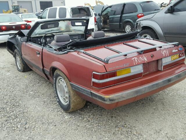 1FABP27M8GF314758 - 1986 FORD MUSTANG LX TWO TONE photo 3