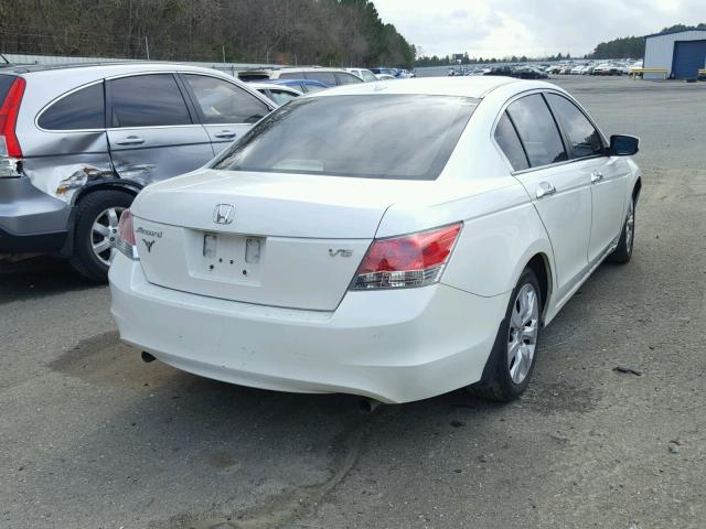 1HGCP36829A025756 - 2009 HONDA ACCORD EXL WHITE photo 4