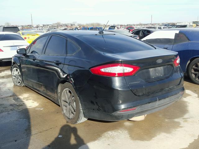 3FA6P0H78ER258738 - 2014 FORD FUSION SE BLACK photo 3