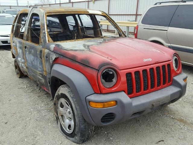 1J4GK48K23W689699 - 2003 JEEP LIBERTY SP BURN photo 1