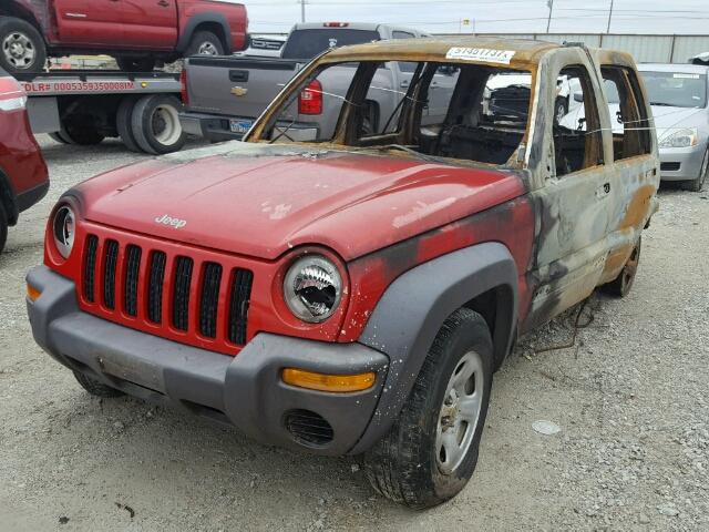 1J4GK48K23W689699 - 2003 JEEP LIBERTY SP BURN photo 2