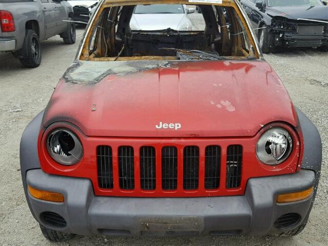 1J4GK48K23W689699 - 2003 JEEP LIBERTY SP BURN photo 7