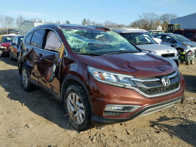 2HKRM4H71FH616452 - 2015 HONDA CR-V EXL MAROON photo 1