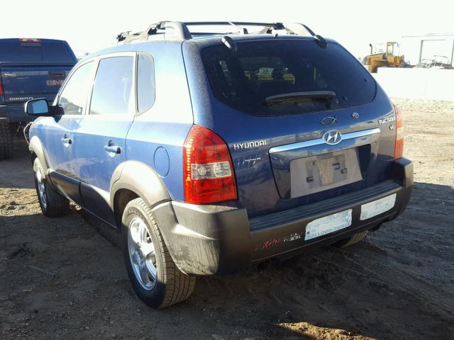 KM8JN12D65U153313 - 2005 HYUNDAI TUCSON GLS BLUE photo 3