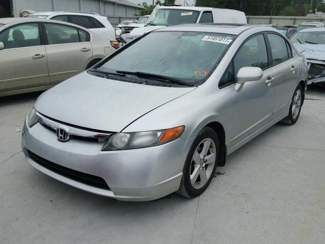 1HGFA16896L072074 - 2006 HONDA CIVIC EX SILVER photo 2