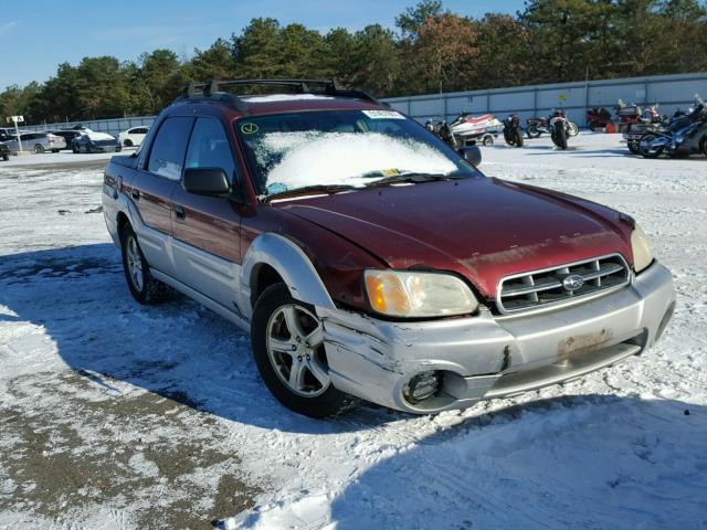 4S4BT62C737113915 - 2003 SUBARU BAJA SPORT RED photo 1