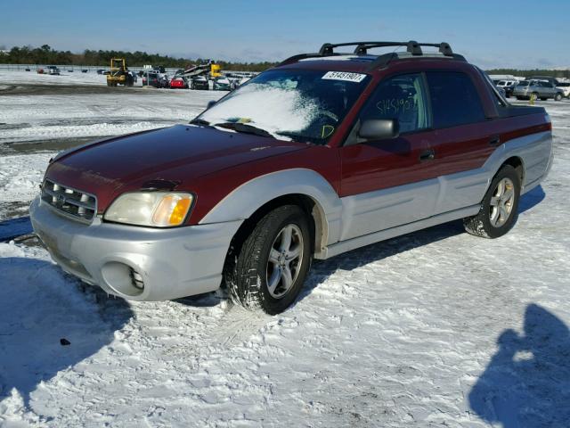 4S4BT62C737113915 - 2003 SUBARU BAJA SPORT RED photo 2