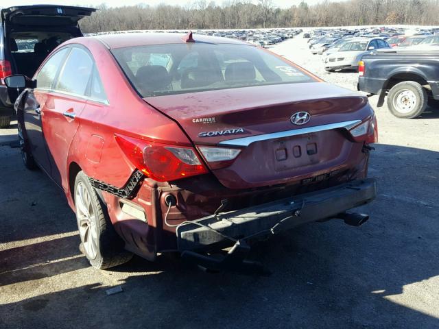 5NPEC4AC1BH048898 - 2011 HYUNDAI SONATA SE BURGUNDY photo 3