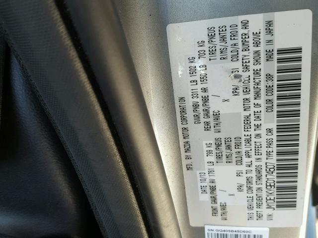 JM1DE1KY9E0174507 - 2014 MAZDA MAZDA2 SPO 灰色 照片 10