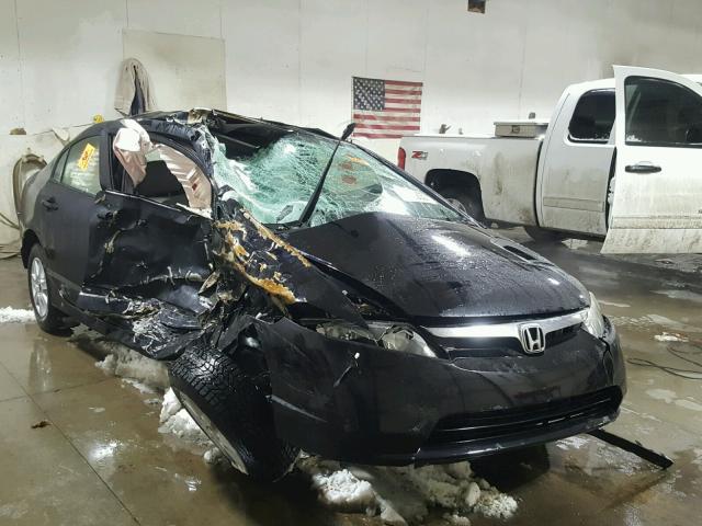 1HGFA16868L002292 - 2008 HONDA CIVIC EX შავი ფოტო 1