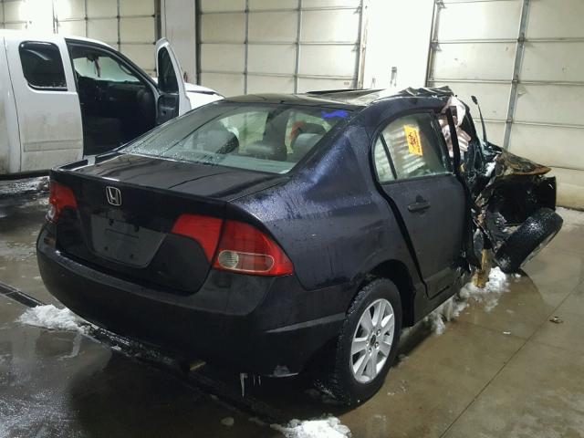 1HGFA16868L002292 - 2008 HONDA CIVIC EX BLACK photo 4