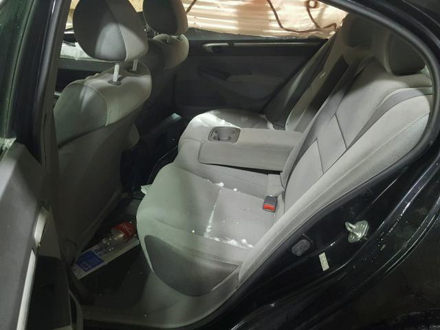 1HGFA16868L002292 - 2008 HONDA CIVIC EX შავი ფოტო 6