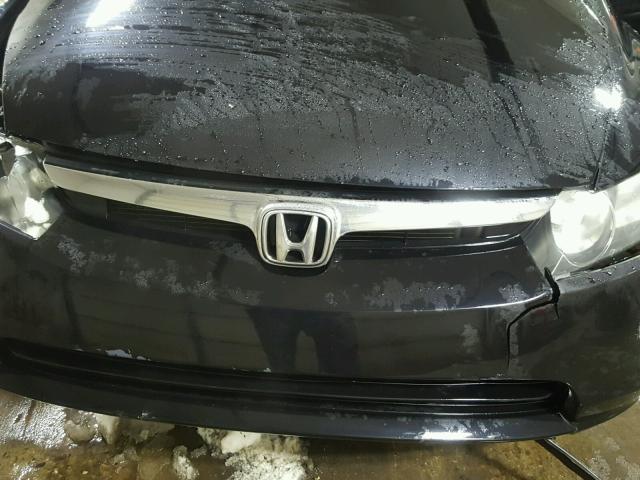 1HGFA16868L002292 - 2008 HONDA CIVIC EX BLACK photo 7