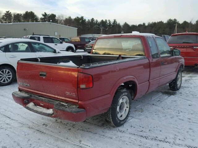 1GTCS195718255033 - 2001 GMC SONOMA RED photo 4