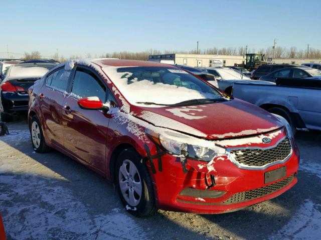 KNAFK4A6XG5612425 - 2016 KIA FORTE LX RED photo 1