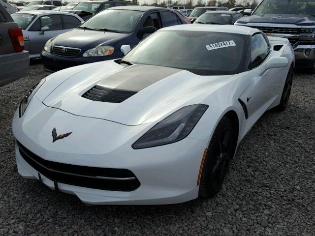 1G1YD2D79F5121298 - 2015 CHEVROLET CORVETTE S WHITE photo 2