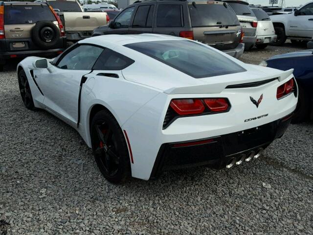 1G1YD2D79F5121298 - 2015 CHEVROLET CORVETTE S WHITE photo 3