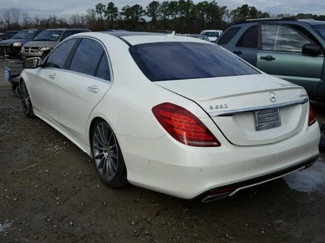 WDDUG8CB1FA103123 - 2015 MERCEDES-BENZ S 550 WHITE photo 3