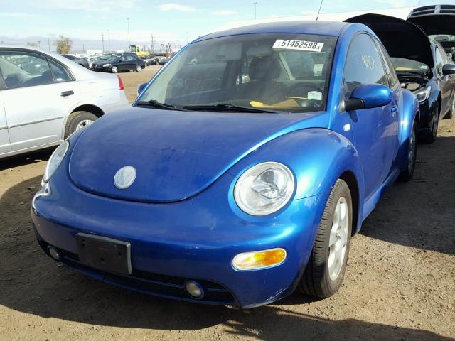 3VWCP21C52M424090 - 2002 VOLKSWAGEN NEW BEETLE 蓝色 照片 2