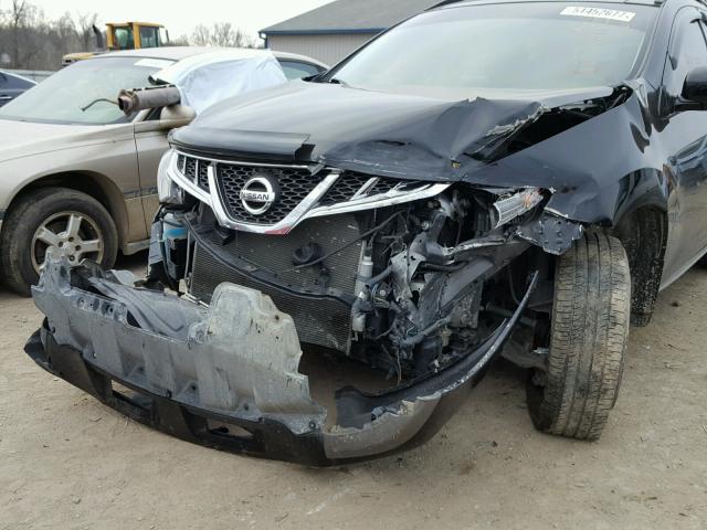 JN8AZ1MW5CW223378 - 2012 NISSAN MURANO S BLACK photo 9