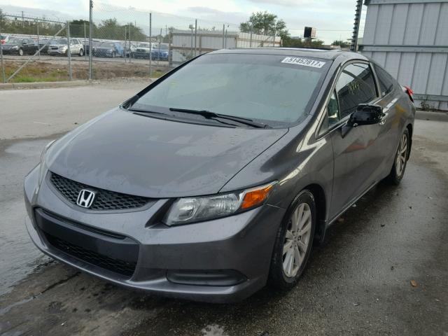 2HGFG3B85CH544859 - 2012 HONDA CIVIC EX GRAY photo 2