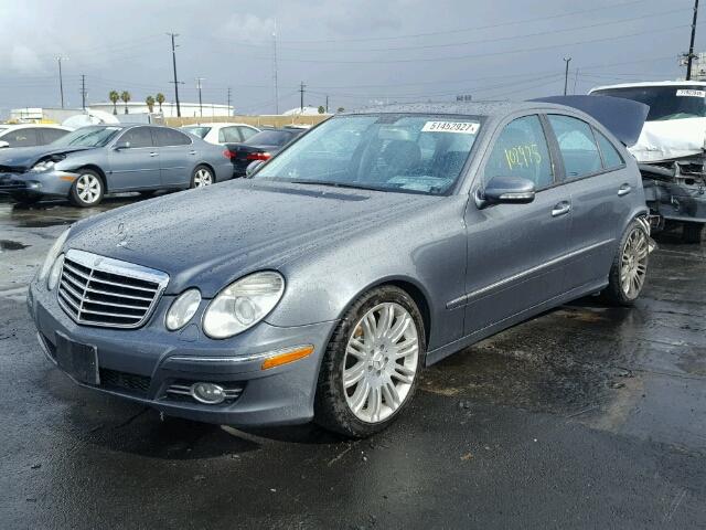 WDBUF56X37B052804 - 2007 MERCEDES-BENZ E 350 BLUE photo 2