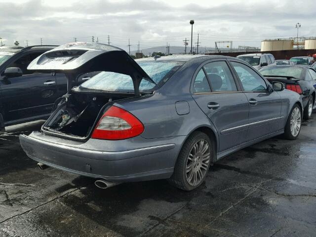 WDBUF56X37B052804 - 2007 MERCEDES-BENZ E 350 BLUE photo 4