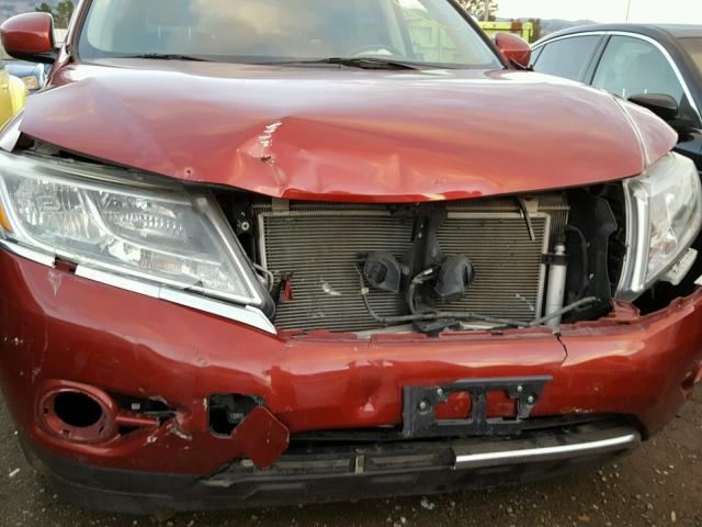 5N1AR2MM6DC622654 - 2013 NISSAN PATHFINDER RED photo 9