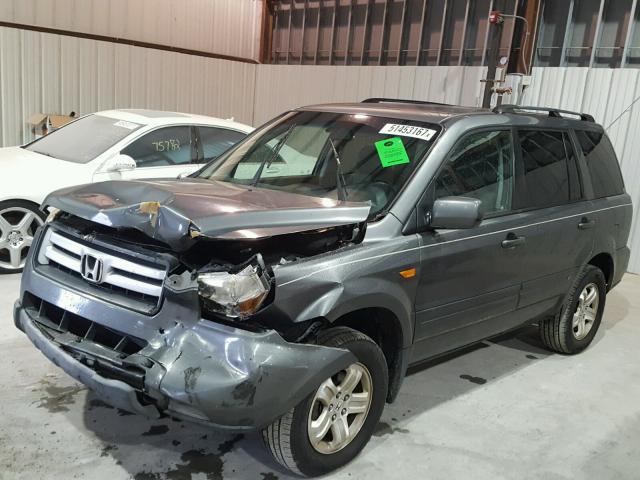 5FNYF28288B030959 - 2008 HONDA PILOT VP GRAY photo 2