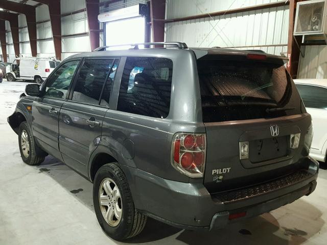 5FNYF28288B030959 - 2008 HONDA PILOT VP GRAY photo 3