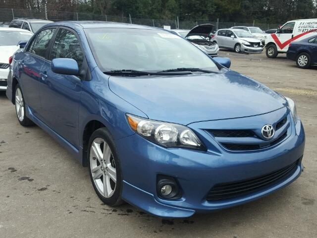 5YFBU4EE4DP138256 - 2013 TOYOTA COROLLA BA BLUE photo 1