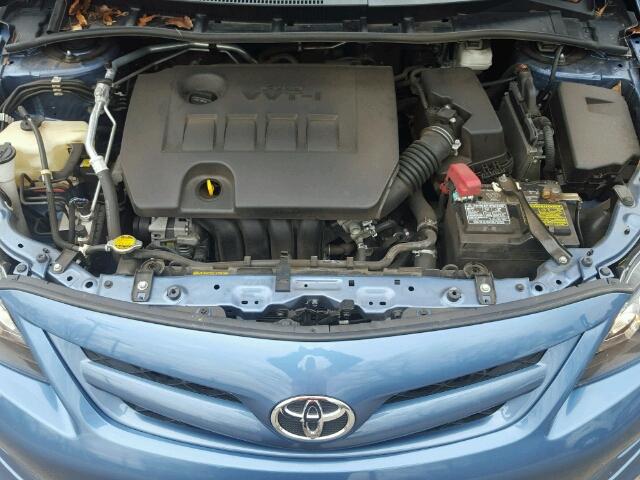 5YFBU4EE4DP138256 - 2013 TOYOTA COROLLA BA BLUE photo 7