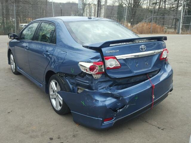 5YFBU4EE4DP138256 - 2013 TOYOTA COROLLA BA BLUE photo 9