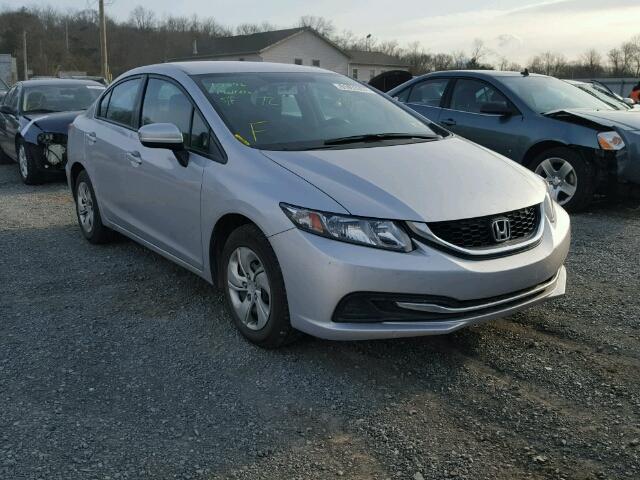 2HGFB2F55EH560264 - 2014 HONDA CIVIC LX SILVER photo 1