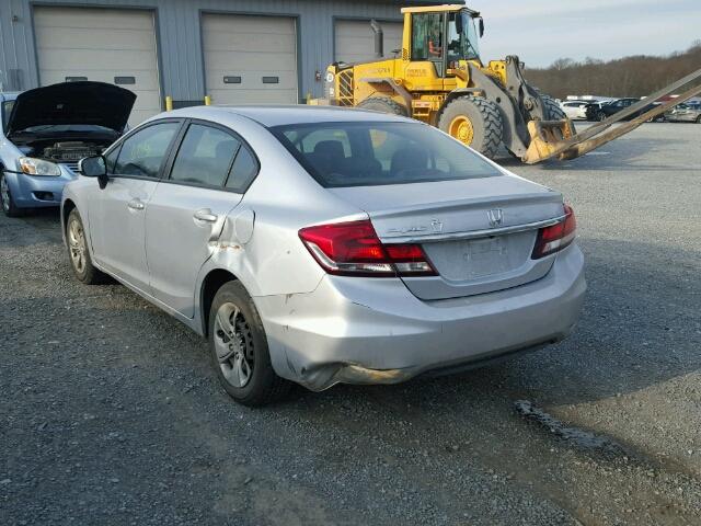 2HGFB2F55EH560264 - 2014 HONDA CIVIC LX SILVER photo 3