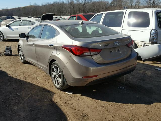 5NPDH4AE8GH656052 - 2016 HYUNDAI ELANTRA SE GRAY photo 3