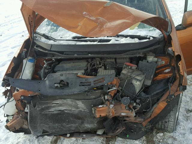 JHMGE8G42AS000268 - 2010 HONDA FIT SPORT ORANGE photo 7