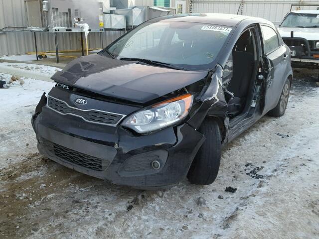 KNADN5A34F6704116 - 2015 KIA RIO EX BLACK photo 2