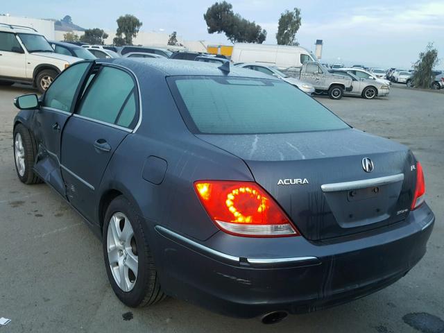 JH4KB16596C001259 - 2006 ACURA RL GRAY photo 3