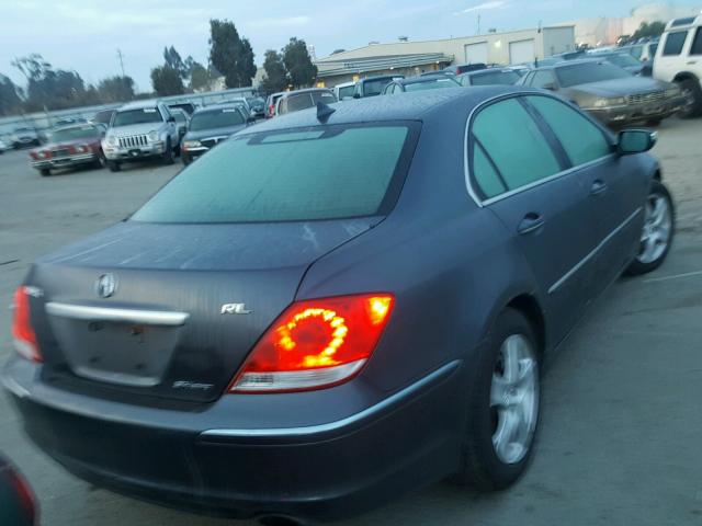 JH4KB16596C001259 - 2006 ACURA RL GRAY photo 4