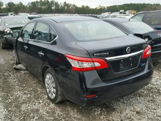 3N1AB7AP0EL666615 - 2014 NISSAN SENTRA S BLACK photo 3