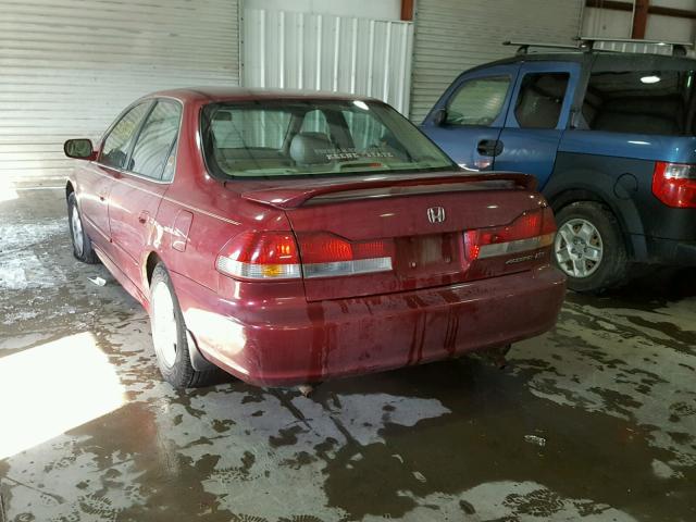 1HGCG16582A002434 - 2002 HONDA ACCORD EX BURGUNDY photo 3